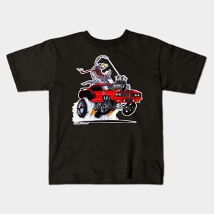 FISHTAILIN 1971 HEMI 'cuda RED Kids T-Shirt